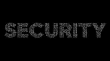Security Text In Binary Code Disintegrating. video