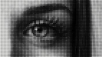 Blinking Human Eye Halftone Animation Loop video