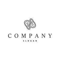 letter p logo concept simple design initial alphabet logo as a symbol of a business product brand illustration of a letter template with a line concept vector