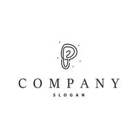 letter p logo concept simple modern design initial alphabet logo a symbol of a business product brand illustration of a letter template with a line concept vector