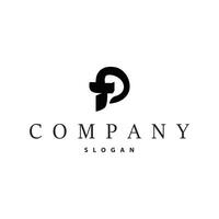 letter p logo design initial alphabet logo a symbol of a business product brand illustration of a letter template with a line concept vector