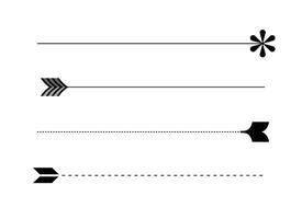 Set of Line Devider - Cutting Lines vector