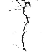 Black Crack and Broken Line on White Background - -13 vector