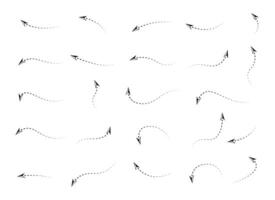 Set of Doodles Art of Arrow Shapes - Different Shapes of Arrow Designs vector