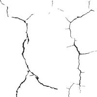 Black Crack and Broken Line on White Background - -16 vector