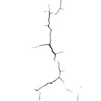 Black Crack and Broken Line on White Background - -12 vector