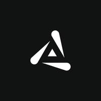 A Letters with triangle design - Triangular A Design Icon vector