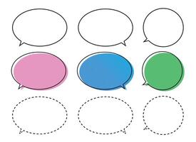 Set of Circular Shapes of Chat Icons - Chat Bubbles Set vector