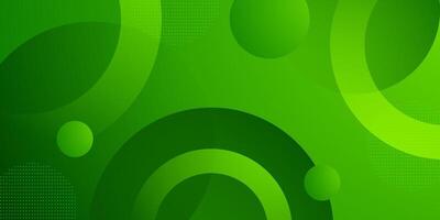 Abstract colorful green circle background. Overlap circle shapes pattern design. vector
