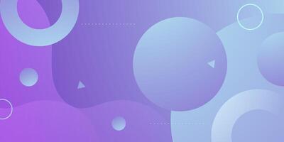 Abstract colorful gradient purple and blue background. Simple wave and circle pattern element background design. vector