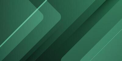 Abstract green overlap square background. Papercut pattern design with shadow and lines. vector