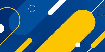 Abstract colorful blue and yellow dynamic background. Simple and trendy pattern design. Cool banner background. vector