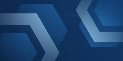 Abstract dark blue geometric hexagonal background. Simple overlap hexagon pattern element design. Cool banner background. vector