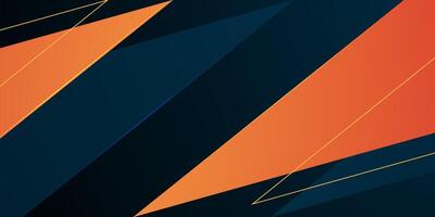 Abstract colorful orange gradient triangle pattern on dark blue background. Simple pattern overlap design. vector