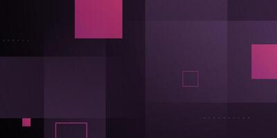 Abstract dark purple papercut overlap square background. Simple trendy banner shapes pattern design. vector