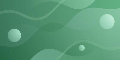 Abstract dynamic color wave green background. Simple wave fluid banner pattern background. vector