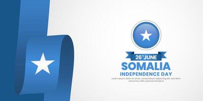 Somalia flag for independence day banner background with text space area vector