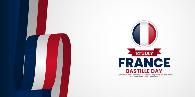 French flag for France bastille day background with blank space area