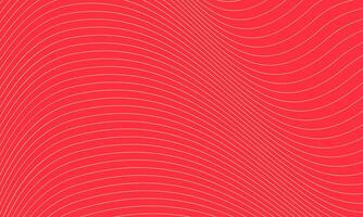 dynamic red background with smooth abstract curved lines. vector