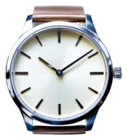 Elegant timepiece display watch minimalist design isolated on transparent background png