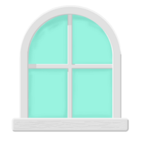 a window with a white frame and a green window frame png