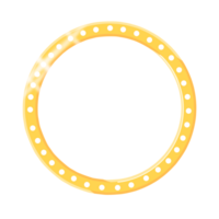 yellow circle frame with dots on transparent background png