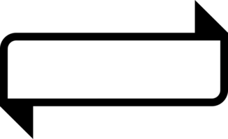 Black line label tag frame ribbon icon png