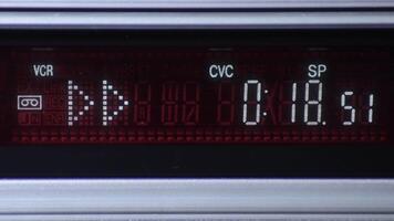 Rewind forward in the counter in a screen of a counting seconds and time video