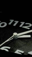 A clock with white hands and numbers video