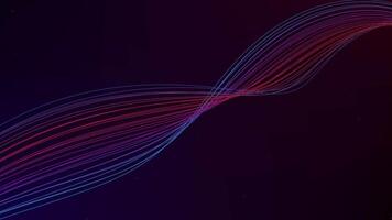 Abstract neon gradient fibers flowing smoothly in motion. Futuristic tech-style background. Perfect seamless loop for VJ, digital visuals, and modern 4K 60FPS animations. video