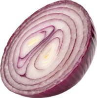 Sliced red onion with a spiral pattern png