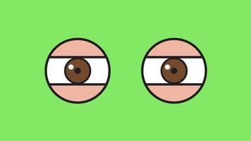 Blinking eyes simple animation video