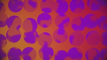 Trendy abstract animation with a gently moving purple circle pattern on a warm orange red gradient background. Fresh colorful playful background for social media and branding. video