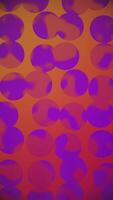 Trendy vertical abstract animation with a gently moving purple circle pattern on a warm orange red gradient background. Fresh colorful playful background for social media and branding. video