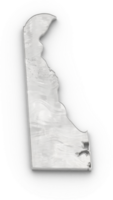 3d carte de Delaware Etat sur isolé transparent Contexte png
