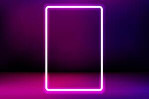 Vivid background with vertical neon frame. illustration vector