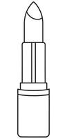 Elegant lipstick line art design perfect for beauty blogs and makeup tutorials vector