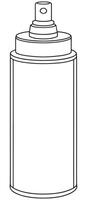 Simple line drawing of an aerosol spray can packaging design vector