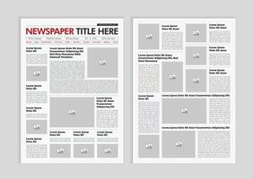 Simple and minimal newspaper design or magazine template design vector