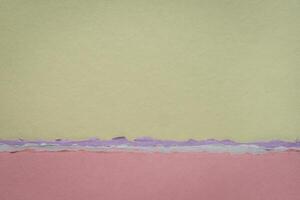 abstract landscape in pastel tones, collection of handmade rag papers photo