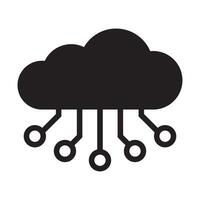Cloud computing icon for graphic design, logo, web site, social media, mobile app, ui illustration vector