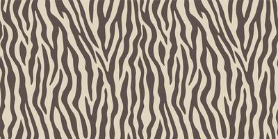 Seamless animal print background with taupe and beige zebra stripes, safari inspired natural design for wallpaper, fabric, wrapping, fashion, texture, wild animal fur skin style, repeating pattern vector