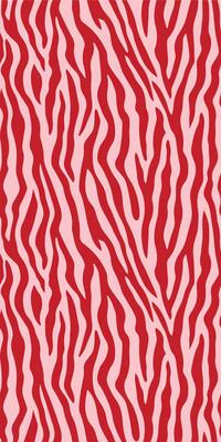 Vertical Seamless abstract zebra print pattern with bold red and light pink colors, animal stripe design for fabric, textile, wallpaper, wrapping paper, modern background, fashion, stylish texture