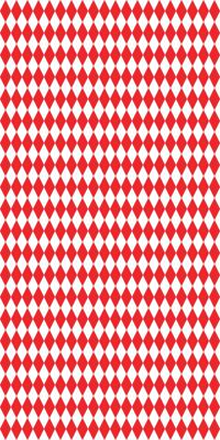 Seamless red and beige harlequin diamond pattern background, bold geometric textile design, traditional rhombus shape wallpaper, bright repeating retro print for fashion, fabric, decoration vertical