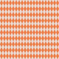 Bright orange and white harlequin diamond seamless background, bold geometric retro pattern, traditional checkered textile design, abstract wallpaper, graphic tiling for packaging, surface square vector