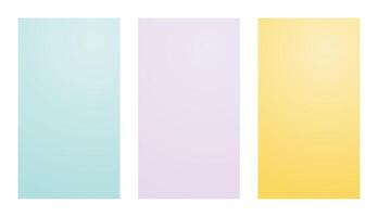 Pastel minimal gradient backgrounds in blue lavender and yellow for modern creative design projects. Calmness atmospheric vertical photo footage for TikTok, Instagram, Reels, Shorts vector