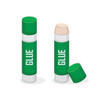 Glue stick and tube of glue on white background vector