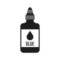 A bottle of glue with the word glue on it vector
