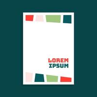 Cover Template with Abstract Diagonal Block Composition vector