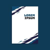 Cover Template with Abstract Thunder Motif Frame vector